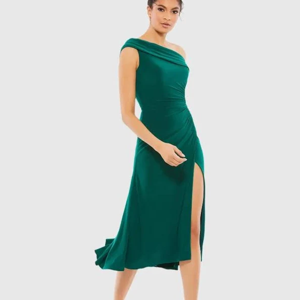 dress Mac Duggal Ieena Duggal 26484 Off Shoulder Ruched Dress Mac Duggal $298