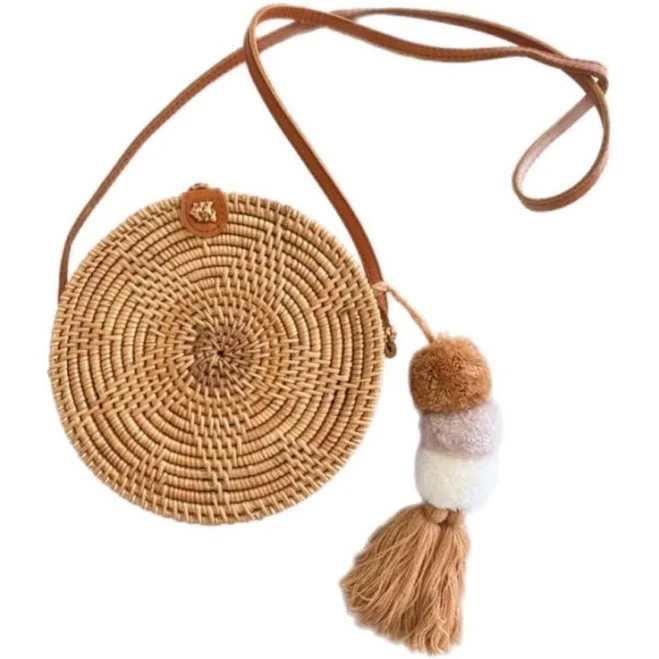 bag Madeterra Round Rattan Crossbody Bag Poshmark $48