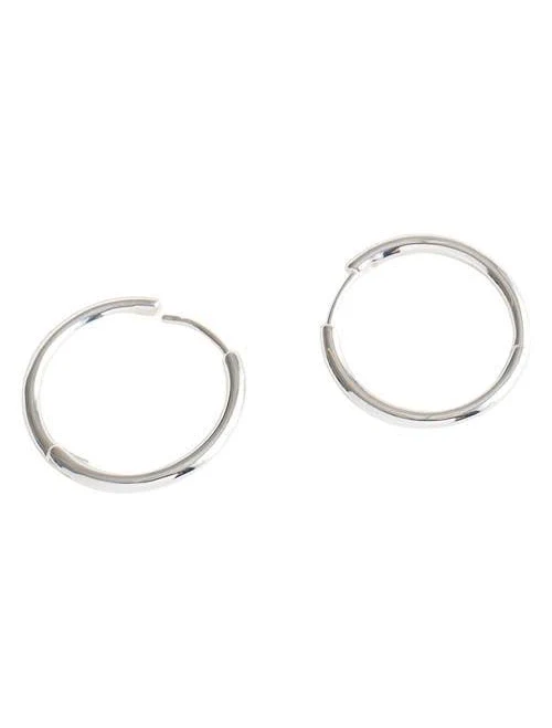 accessory Madewell Demi-Fine Medium Hoop Earrings in 14K Gold Nordstrom $68