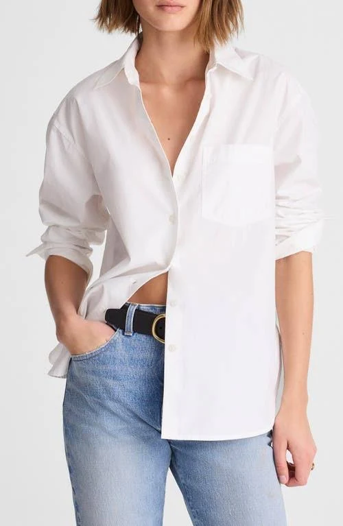 top Madewell Women's Easy Poplin Button-Up Shirt Nordstrom $88