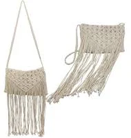 bag Magid Natural Cotton Macrame Fringe Crossbody - 002-NATURAL Magid NYC $49.99