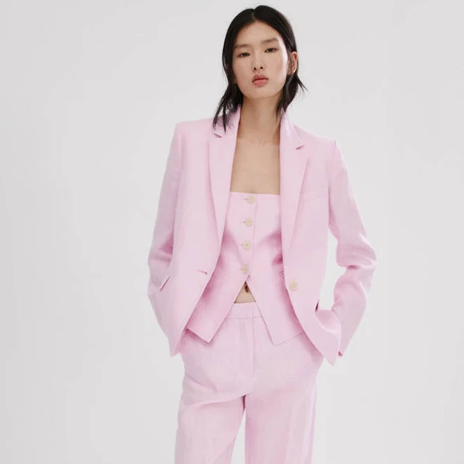 outerwear MANGO Linen Suit Blazer shop.mango.com $149.99