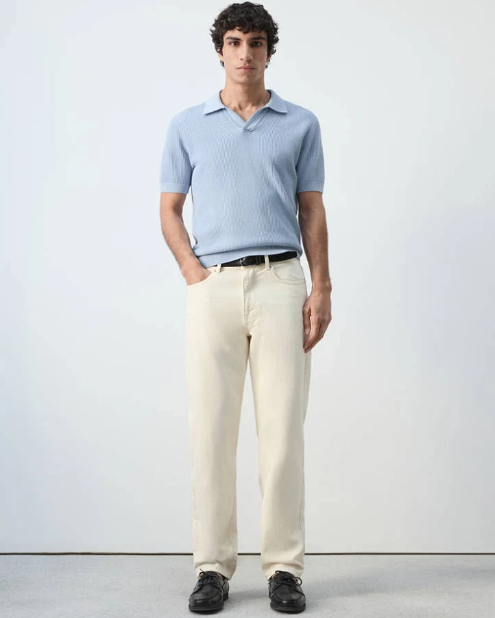 top MANGO Men's Cotton Knitted Polo Shirt shop.mango.com $69.99