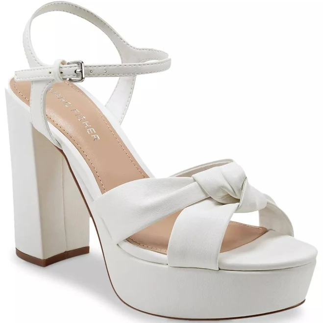 shoes Marc Fisher Women's Deren Platform Block Heel Sandals DSW $69.99