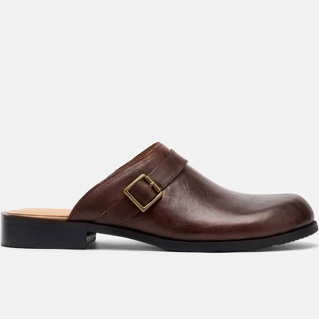 shoes Marc Nolan Diego Distressed Leather Strap Mules Marc Nolan $150