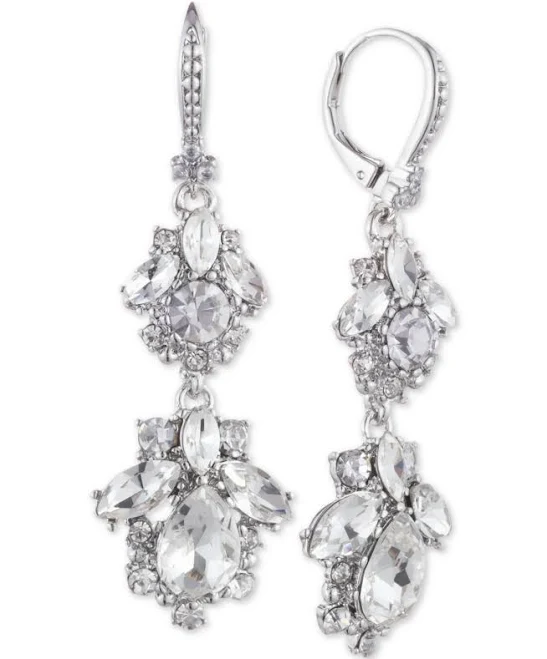 accessory Marchesa Crystal Cluster Double Drop Earrings Macy's $33.6