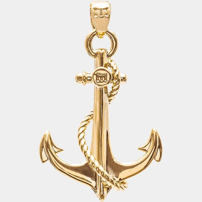 accessory Marcozo Gold Plated Anchor Pendant Necklace Marcozo $79.99