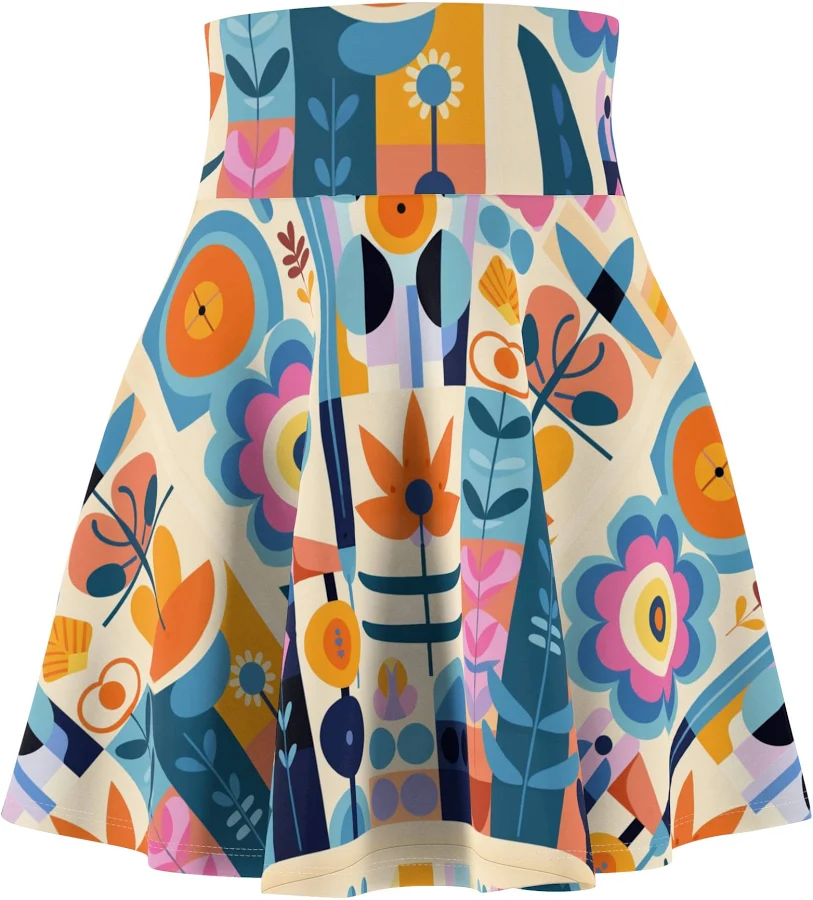 mini skirt Mary Blair Floral Skater Skirt Etsy - Seller $30.21