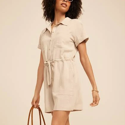 romper maurices Women's Short Sleeve Button Down Utility Romper Maurices $39.99