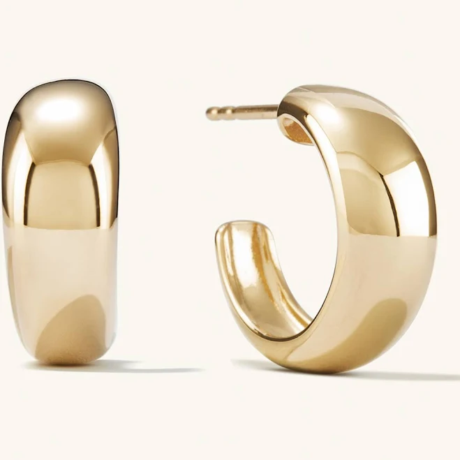 accessory Mejuri Gold Vermeil Dome Hoop Earrings Mejuri $75.6
