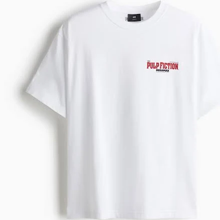 top Men H&M White Loose Fit T-shirt H&M $17.99