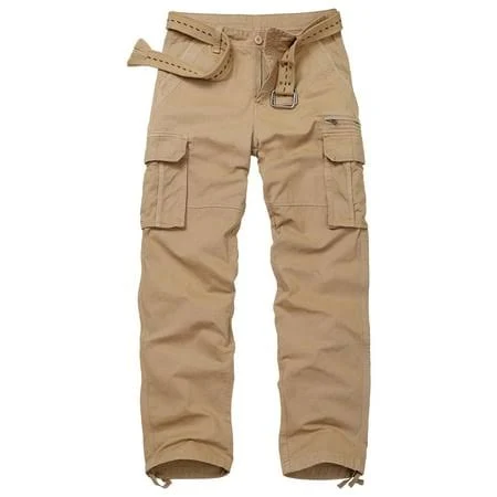pants Men's Relaxed Fit Cotton Cargo Pants with 7 Pockets Walmart - TRGPSG $29.99