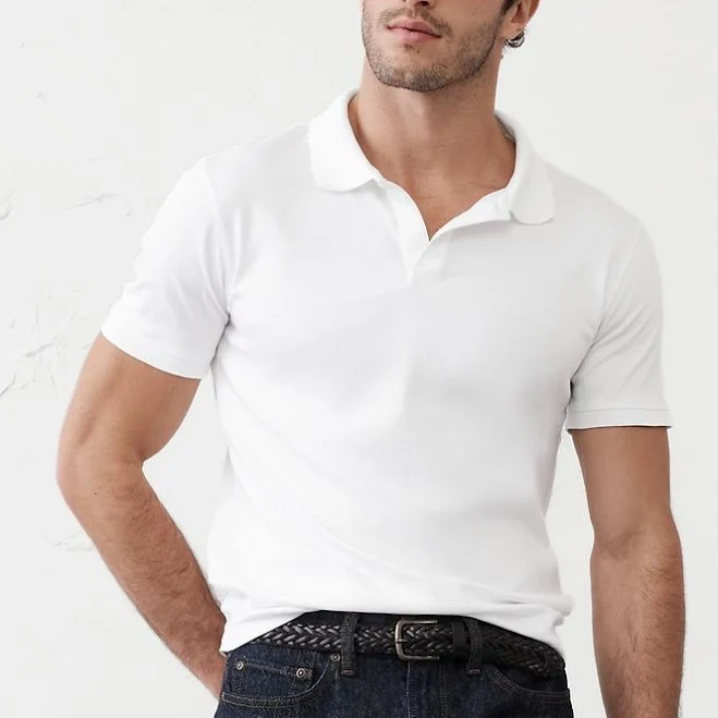 top Men's Slim Luxe Touch Polo Banana Republic Factory $32.5