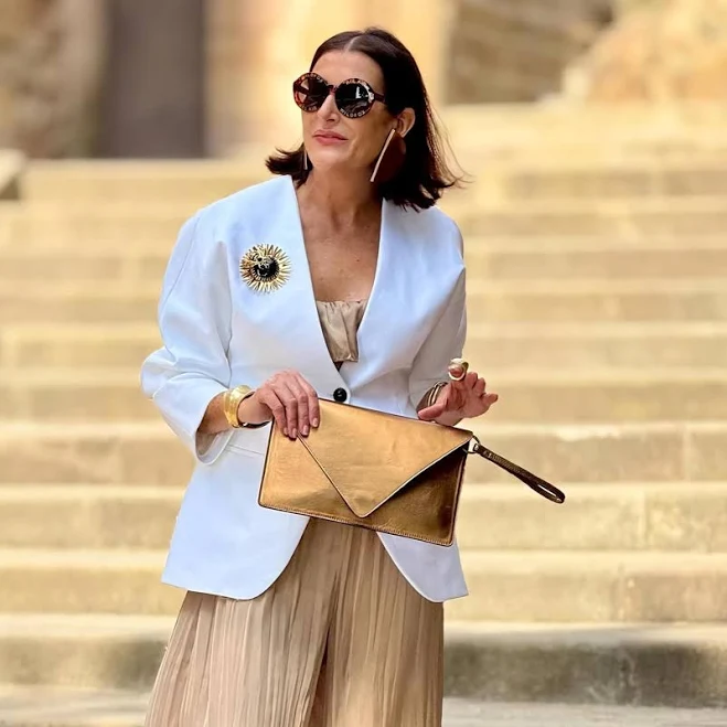 bag Metallic Leather Clutch with Wristlet and Chain Etsy - JUANJOgallery $179.47