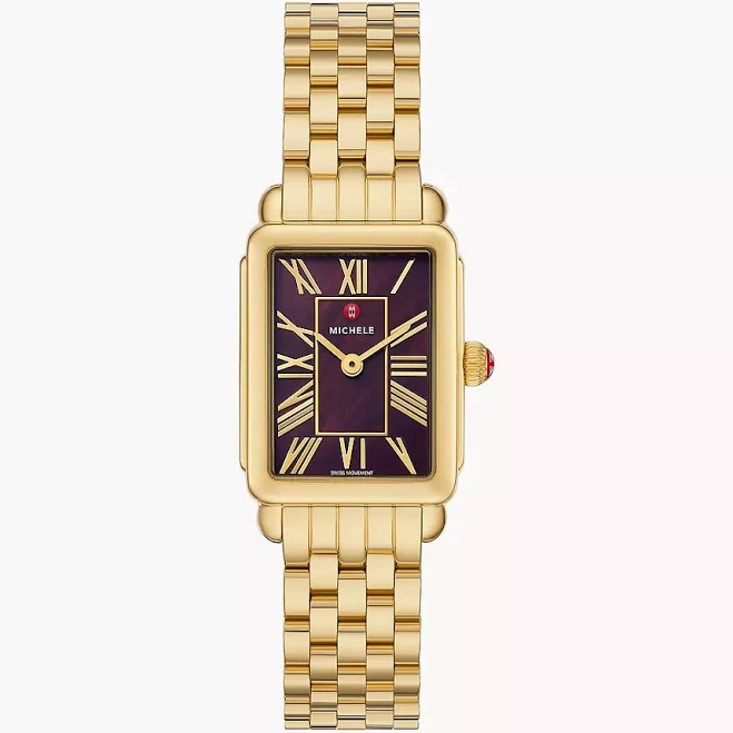 accessory MICHELE Women's Deco Park 18K Gold-Plated Watch MICHELE $1895