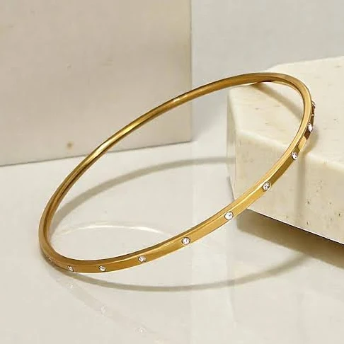 accessory Minimalist Gold Stainless Steel Bangle Bracelet Etsy - Seller $27.99