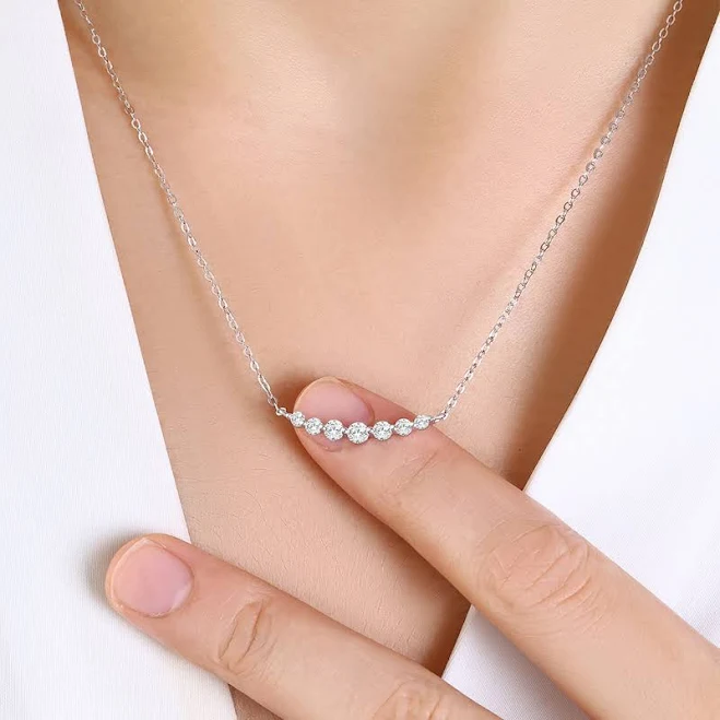 accessory Mint & Lily Classic Arc Diamond Necklace Mint & Lily $69