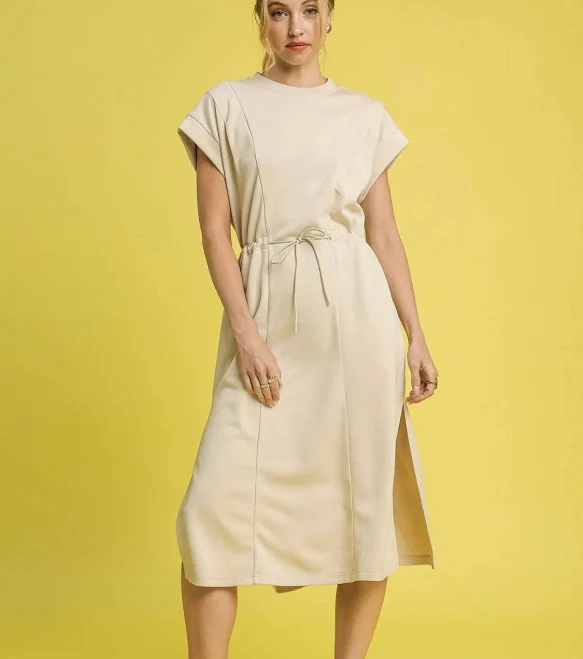 dress Modern Elegance Umgee Side Slit Midi Tee Dress ReefLove $46