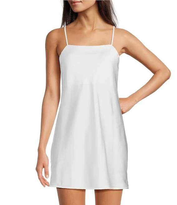 dress Modern Movement Sleeveless Square Neck Satin Midi Slip Dillard's $40