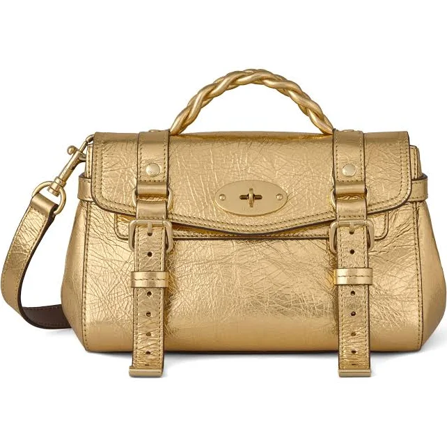bag Mulberry Women's Mini Alexa Metallic-Leather Top-Handle Bag Mulberry $1425