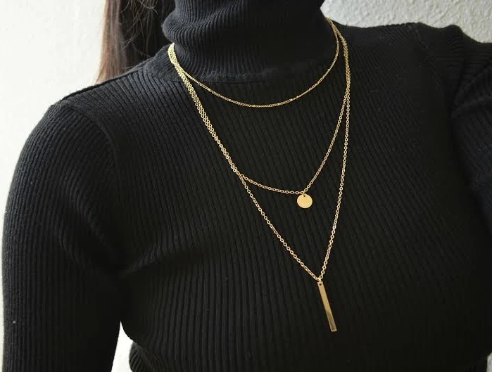 accessory Multi Layered Gold Necklace Etsy - Seller $13.98