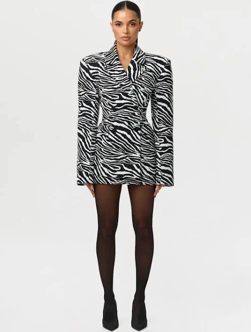 blazer Naked Wardrobe Women's Zebra Jacquard Suiting Blazer Naked Wardrobe $228