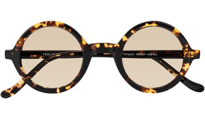 accessory Narrow Retro-Vintage Round Tinted Sunglasses Sunwear Lenses Yesglasses $50.06