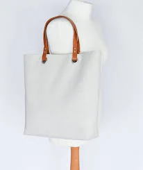 bag Natural Canvas Medium Tote Bag with Leather Handle Straps, Cream Shopper Tote Bag with Pockets, Beach Bag for Women, Gift for Her. Etsy $141.79