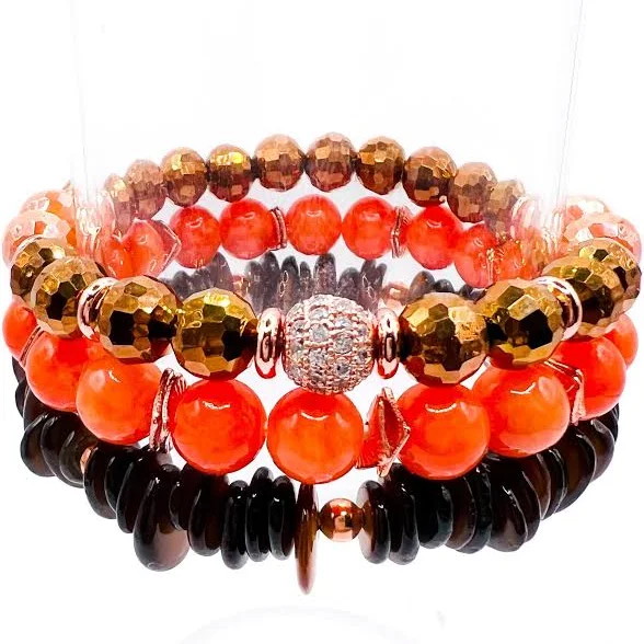 accessory Natural Semiprecious Gemstone Beaded Bracelet Stack Set Etsy - KandiGemsBoutique $30.51