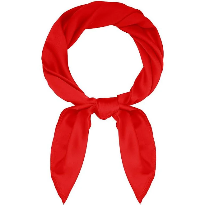 accessory Neck Scarf Red Satin Head Scarf Elegant Red Satin Square Scarf Silky Shawl, Neckerchief Head Wrap For Women Casual Attire, Travel, And Fashion Kohl's $25.46