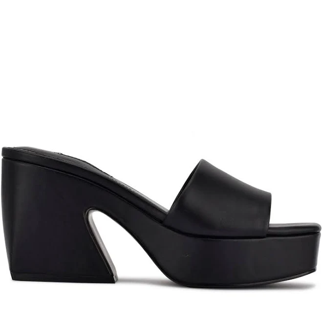 shoes Nine West Women's Oklee Platform Slide Sandals Metallic Nine West $31.49