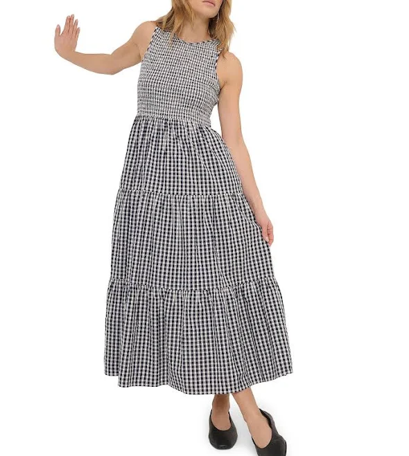 dress Nobody's Child Charlie Shirred Bodice Tiered Midi Dress Dillard's $140