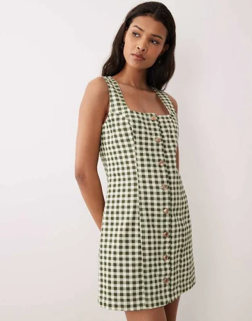 sundress Nobody's Child Harvey Gingham Button Down Mini Dress ASOS $137