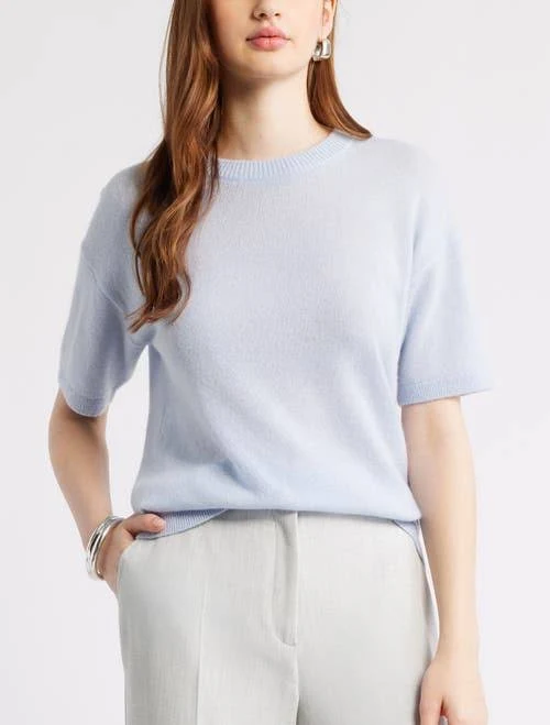 top Nordstrom Cashmere Short Sleeve Sweater Nordstrom $109
