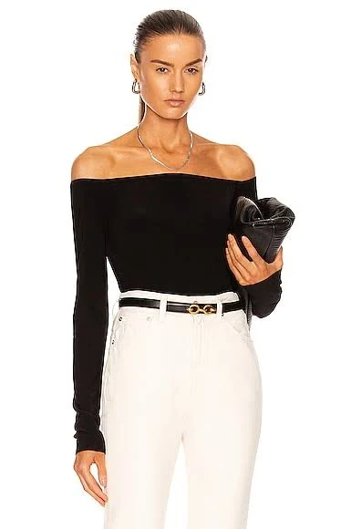 blouses Norma Kamali Long Sleeve Off Shoulder Women Top FWRD $110