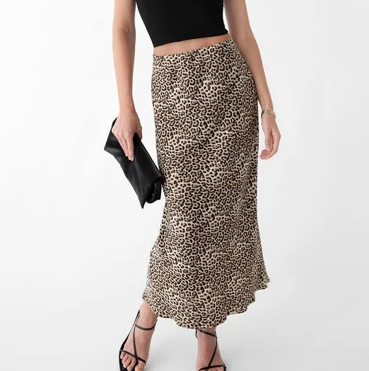 skirt Oak + Fort Satin Midi Slip Skirt Oak and Fort US $24.99