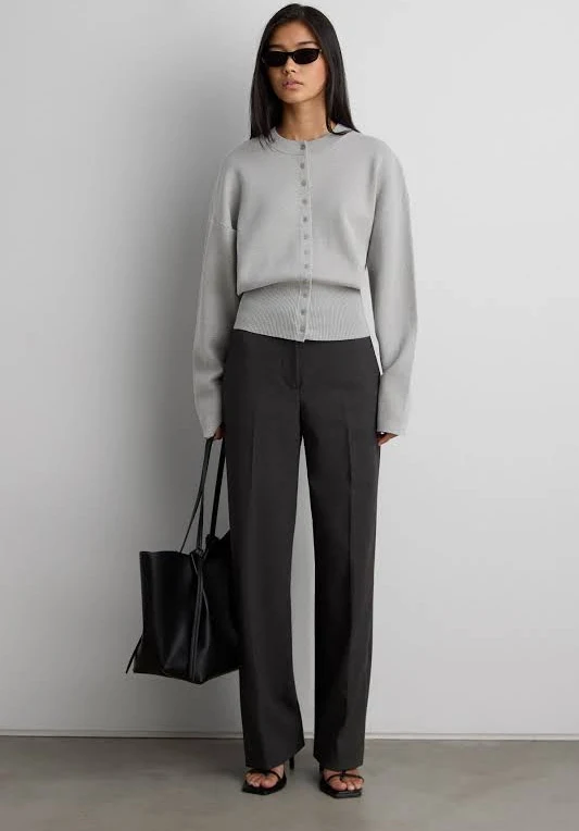 pants Oak +FORT Tailored High-Rise Straight Leg Pants Oak and Fort US $88