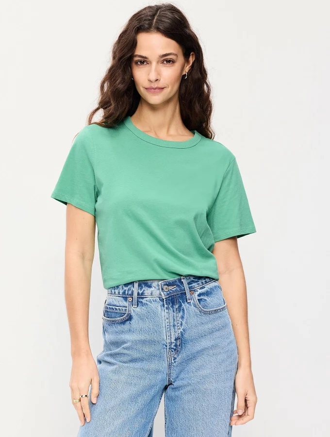 top Old Navy Women's Everywear Crew-Neck T-Shirt Old Navy $6