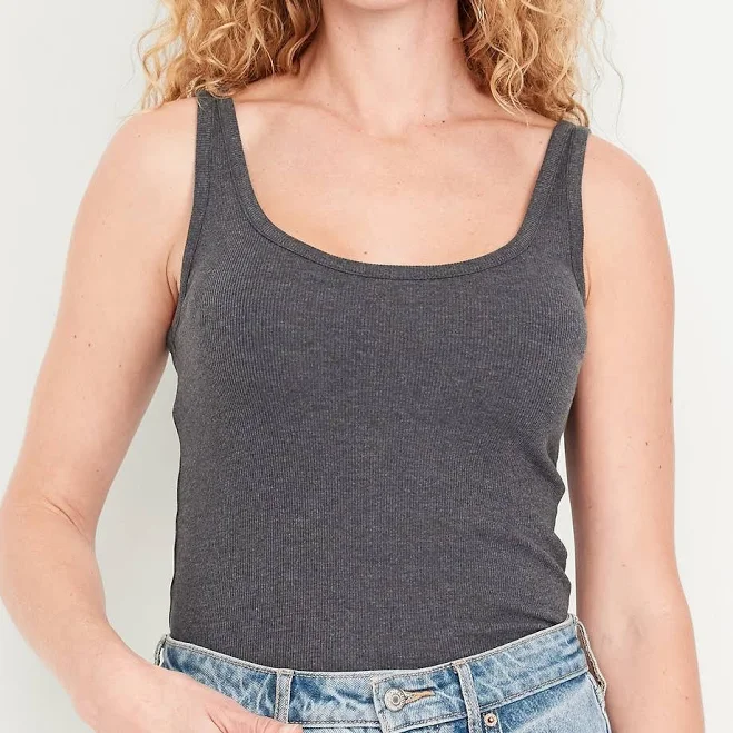 top Old Navy Women's First-Layer Ribbed Scoop-Neck Tank Top Old Navy $7