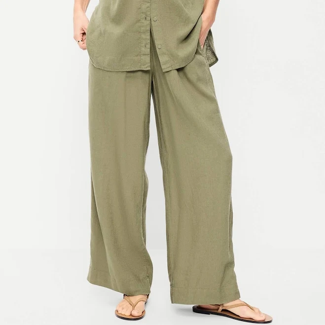 pants Old Navy Women's High-Waisted Linen-Blend Pants Old Navy $20