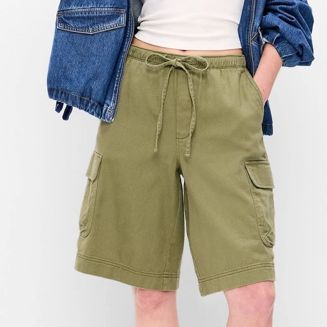 bottoms Old Navy Women's Mid-Rise Bermuda Cargo Shorts Old Navy $19.99