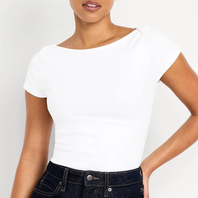 top Old Navy Women's Snug Boatneck T-Shirt Old Navy $13.59