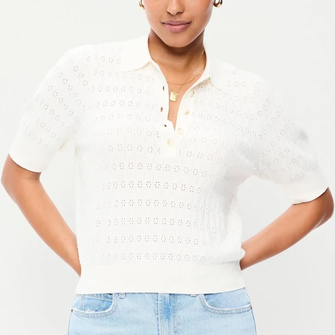 top Old Navy Women's SoSoft Lite Cropped Polo Old Navy $23.99