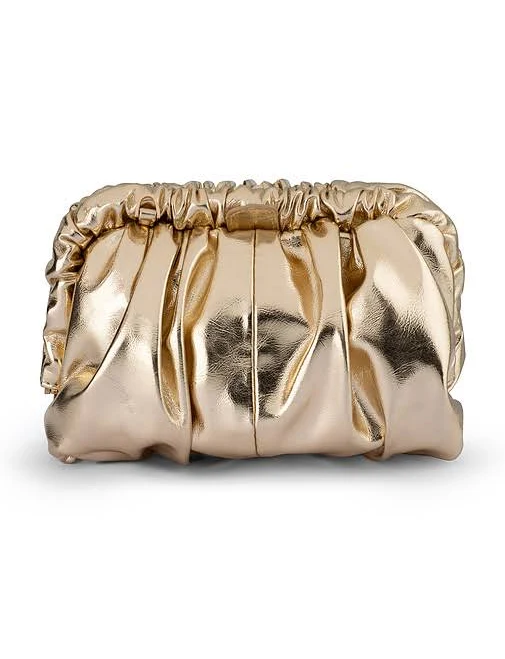 bag Olga Berg Betty Metallic Clutch REVOLVE $99