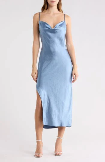 dress Open Edit Cowl Neck Satin Slipdress Nordstrom Rack $44.97