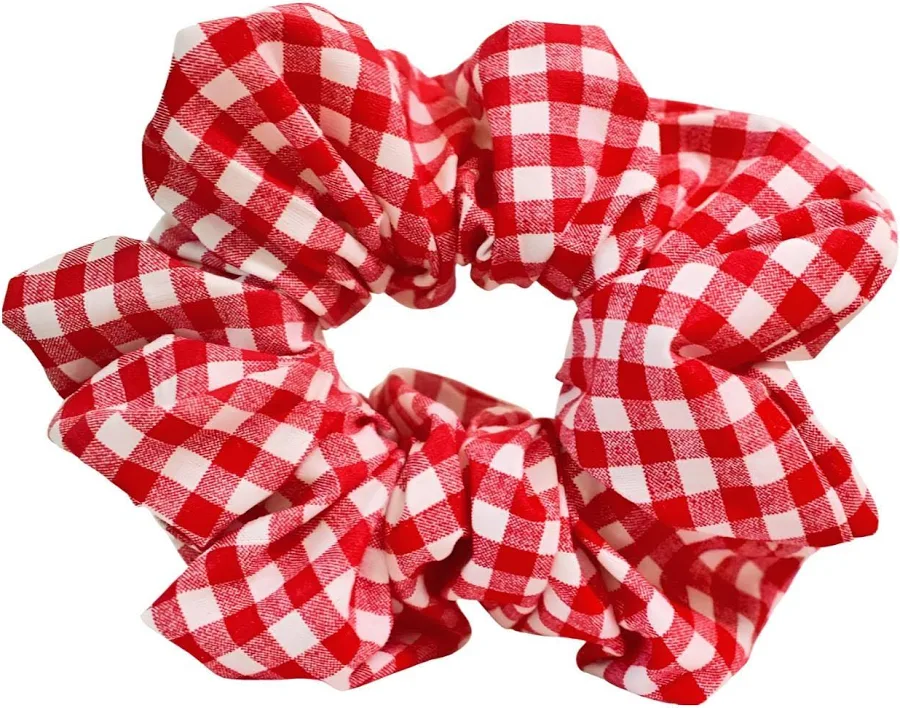accessory Oversized Cotton Gingham Scrunchie Etsy - Seller $12.99