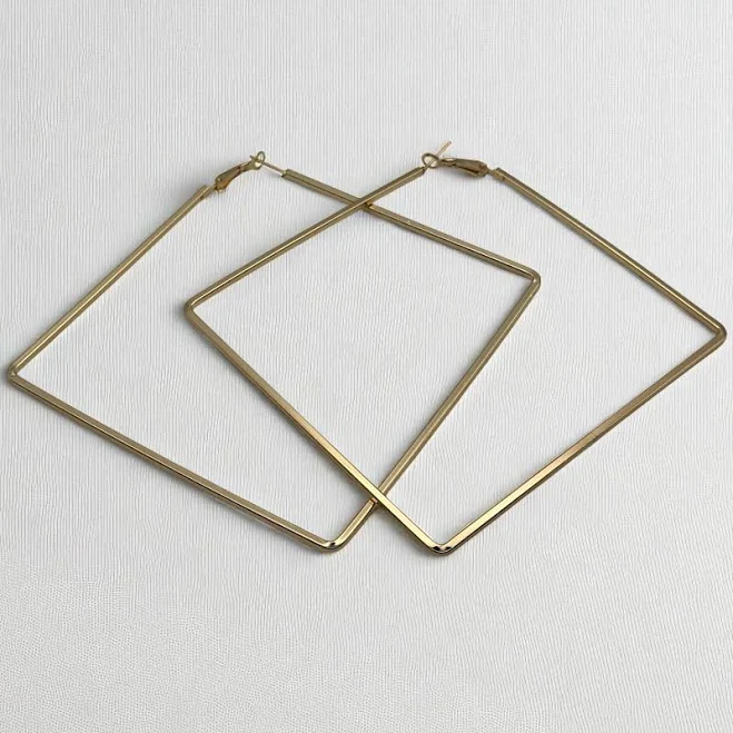 accessory Oversized Square Hoop Earrings Fatisha Boutique $15
