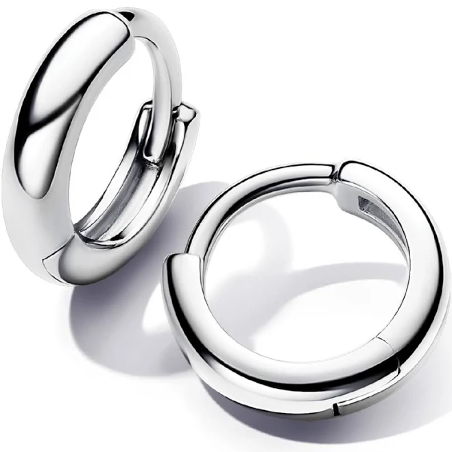 accessory Pandora Sterling Silver Round Huggie Hoop Earrings Macy's $50