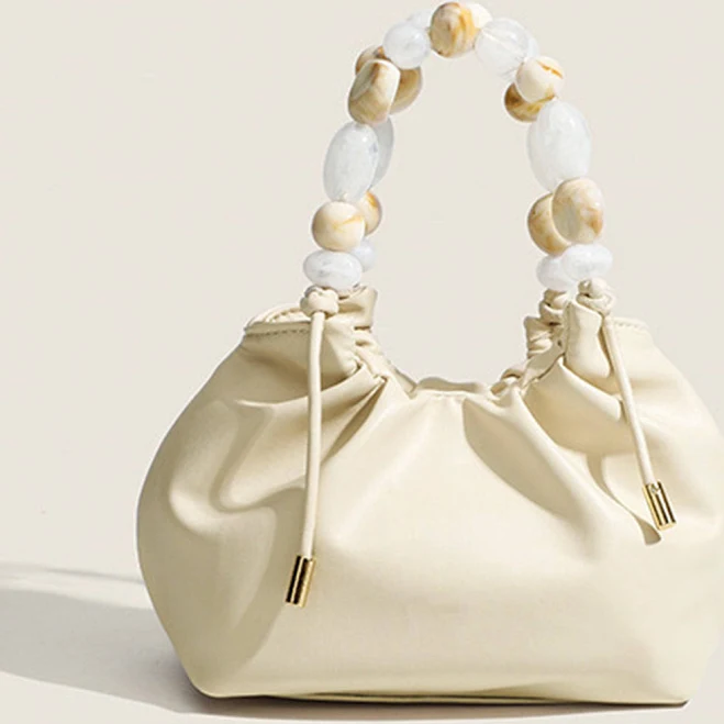 bag Pastel Beaded Handle Hobo Bag Commense $29