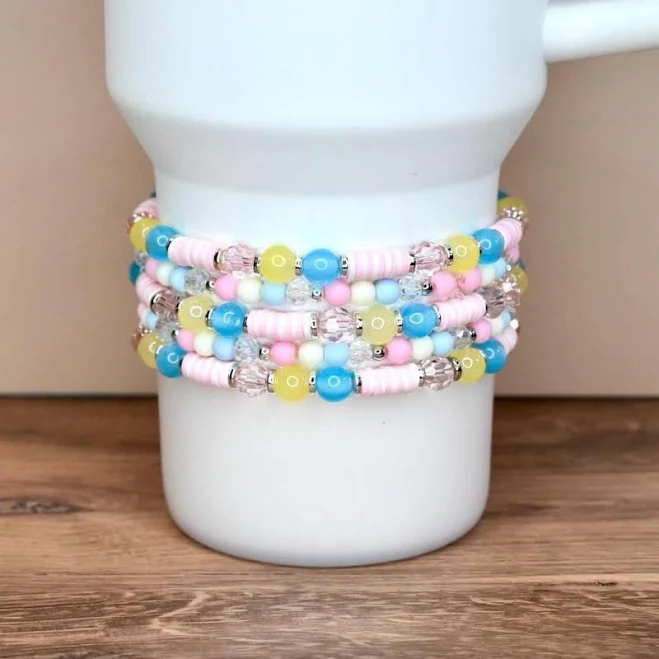 accessory Pastel Pop Beaded Bracelet Stack Etsy - Seller $26.99